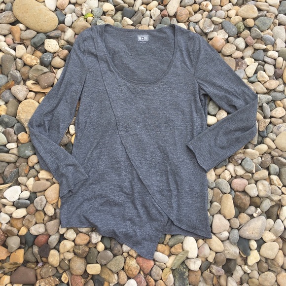 Converse Tops - Converse Gray Long Sleeve Tee Shirt Size Large